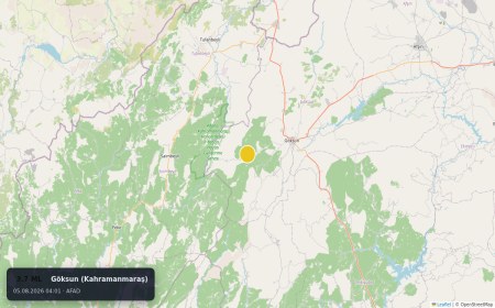 Göksun (Kahramanmaraş) deprem konumu haritası (3.7 ML)