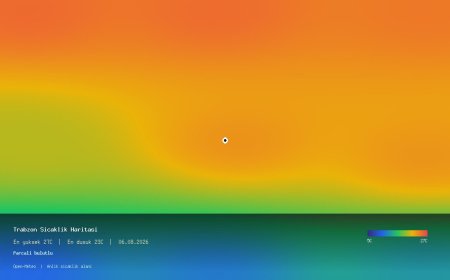 Trabzon sıcaklık haritası 27°C